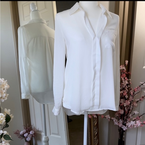 Foreign Exchange Women Blouse White Size: Small - Picture 7 of 7